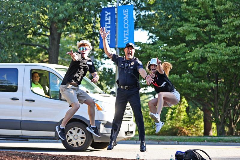 People jump for joy during move in 