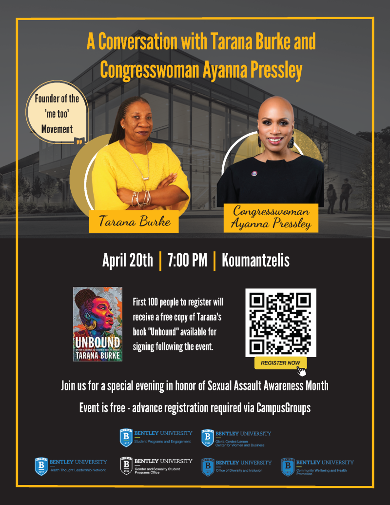 A Flier for the conversation with Tarana and Ayanna