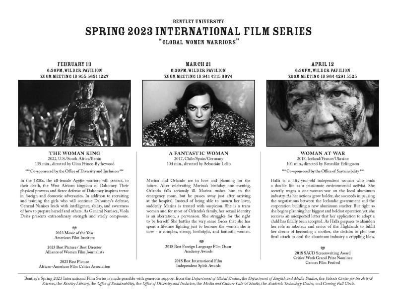 Spring 2023 International Film Series poster