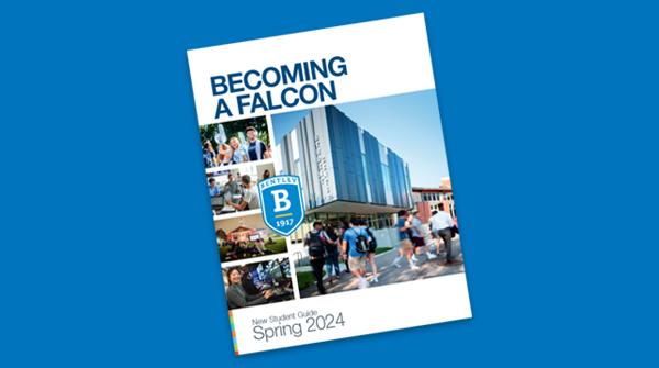 new student guide cover featuring the student center building