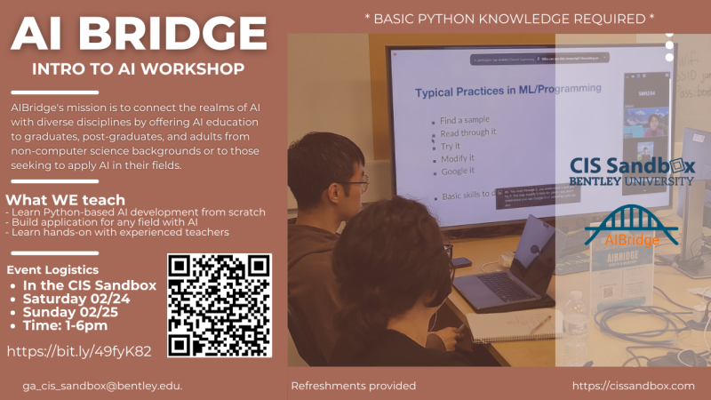 Flyer for AI bridge workshop