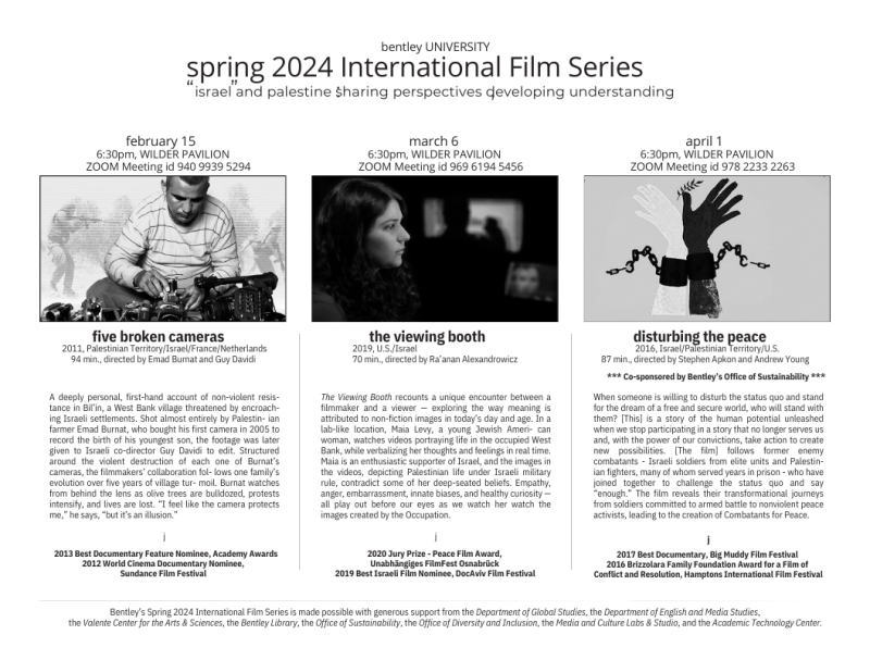 flyer with details on the films for 2024 spring