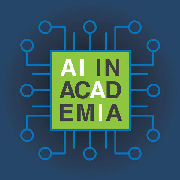 AI in Academia logo in blue and green