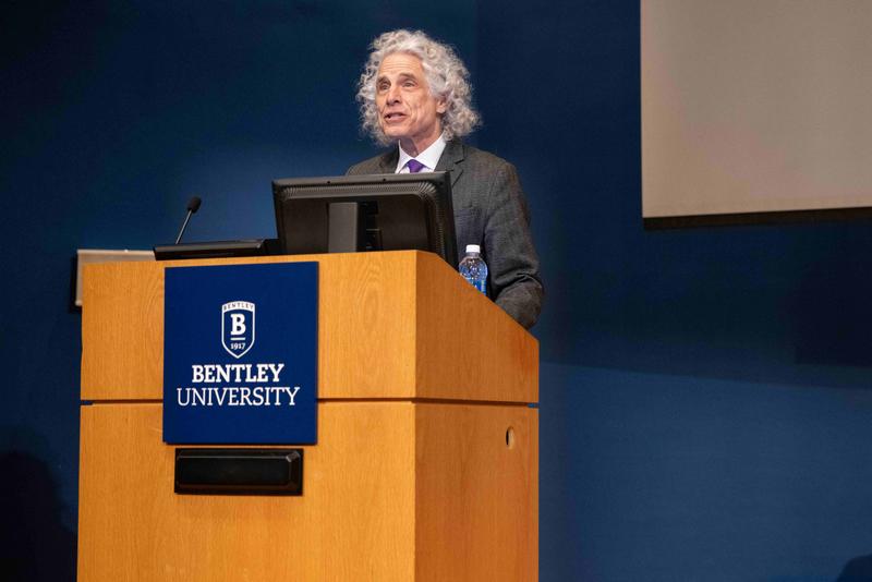 Steven Pinker at the Bentley Podium